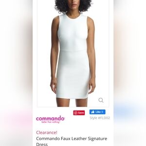 Commando White Faux Leather Mini Dress Size M